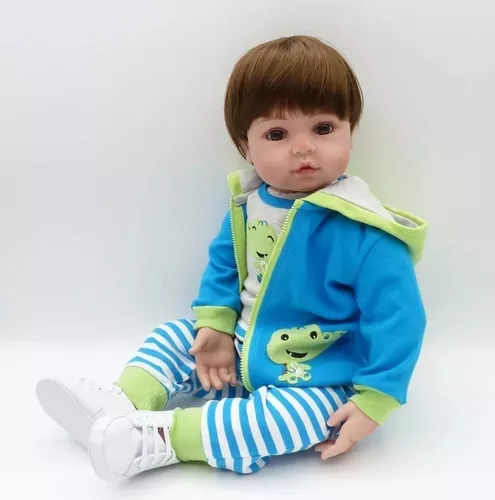 BEBÊ REBORN MENINO 48 CM REALISTA 3 D - Tatuka