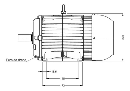 Motor Elétrico Trifásico 5cv 4 Polos 220/380/440v Weg Novo!
