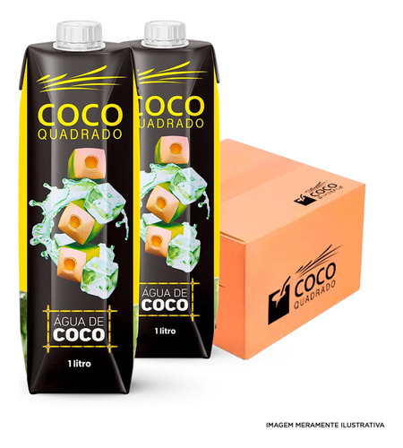 Água De Coco Coco Quadrado Tradicional Cx 12 X 1l