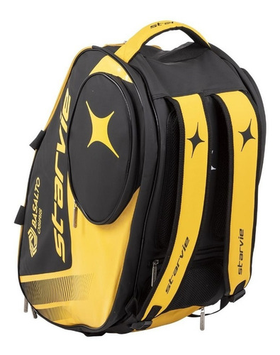 Bolso Paletero Starvie Basalto Pro Padel - Local Olivos Color Negro/amarillo