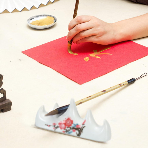 Estuche De Cerámica Para Pinceles De Caligrafía China, Blanc