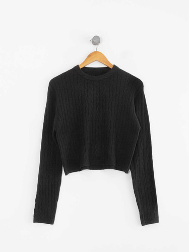 Sweater Trenzas Negro Sky Fashion