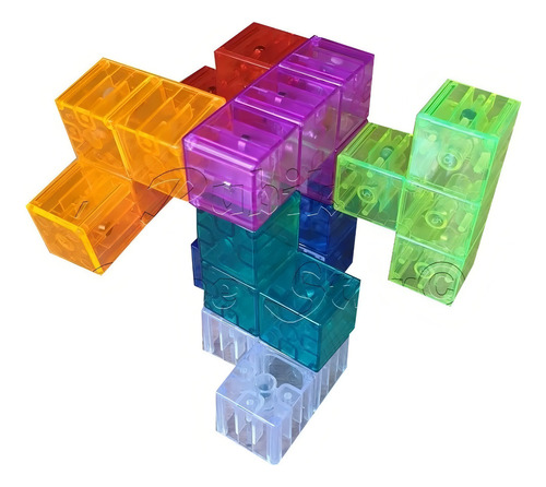 Cubo mágico cúbico de 3x3x3 peças YJ Soma cubo soma transparente