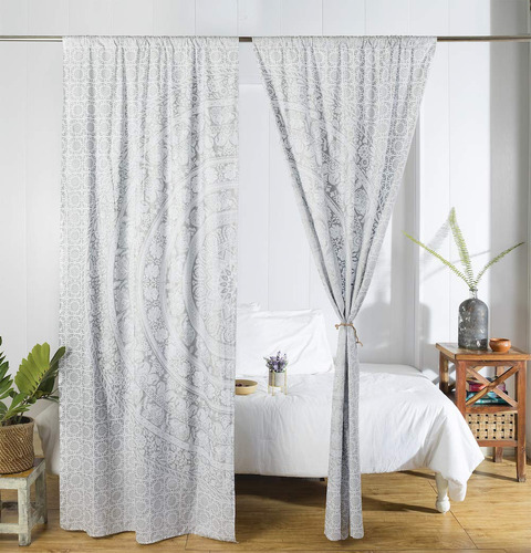 Madhu International Cortinas De Mandala Estilo Bohemio, Hipp