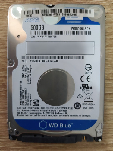 Disco Duro Wd 500gb Para Laptop