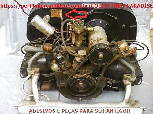 Adesivo Da Capelinha Motor Fusca Vw 1200 1300 1500 Selo Ok