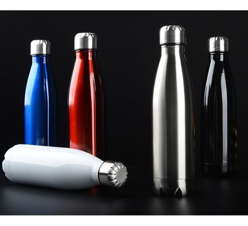 Garrafa Térmica De Inox Parede Dupla 500ml - Azul