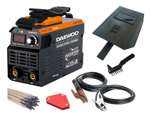 Soldadora Mini Inverter 200 Amp Mma Daewoo Mascara Escuadra