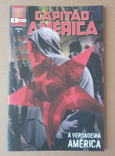Capitão América - 3a Série/panini N° 2 - A Verdadeira América (lacrada) + 1 Envelope Com 4 Figurinhas + 1 Card Do Álbum Vingadores: Endgame