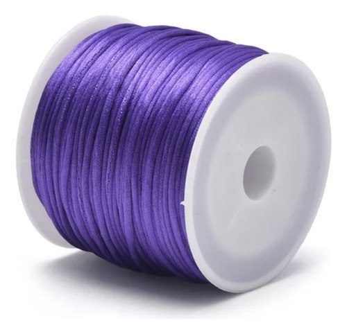 Hilo Cordón Cola De Ratón Rayon Color Morado 1mm 80 Mtrs