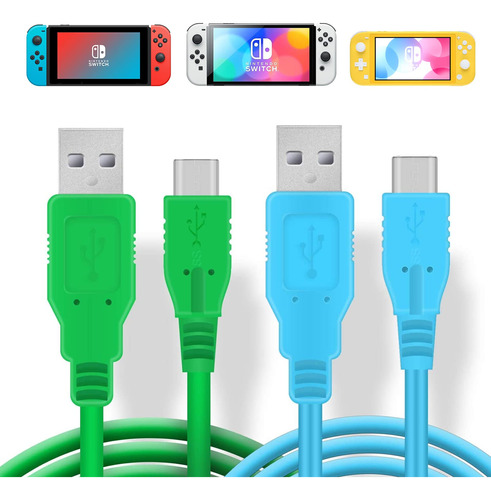 Heatfun Cargador Usb C Para Nintendo Switch, Cable De Carga.