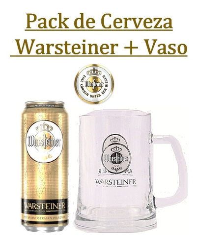Cerveza Warsteiner Con Vaso Schopero