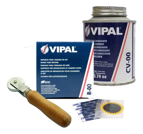 Kit Remendo Vipal R-00 + Cola A Frio Cv-00 + Rodilho 8mm