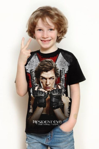 Camiseta Criança Frete Grátis Jogo Resident Evil The Final