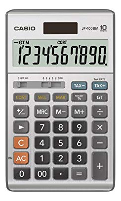 Calculadora Casio Jf-100bm De 10 Dígitos Com Solar Plus E Fu