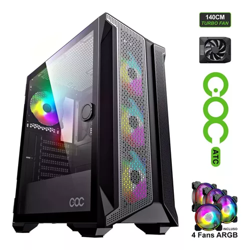 Gabinete ATX Gamer Infinit TR ARGB USB 3.0 Gamemax M908-TR - Gabinete Gamer  - Magazine Luiza