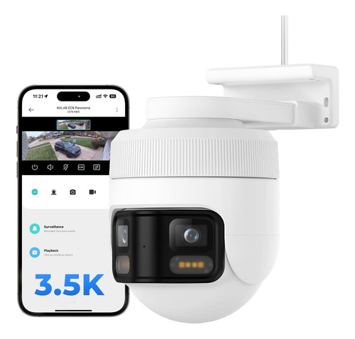 Câmera De Tomada Wifi Imilab Ec6 35k Com Vista Panorâmica