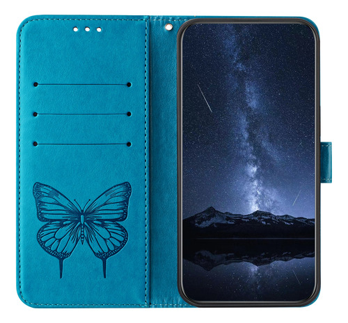 Funda Para Zte Blade A52/a53/a53 Pro/a53+/ A55-8 Colores, Piel Estampada, Mariposa