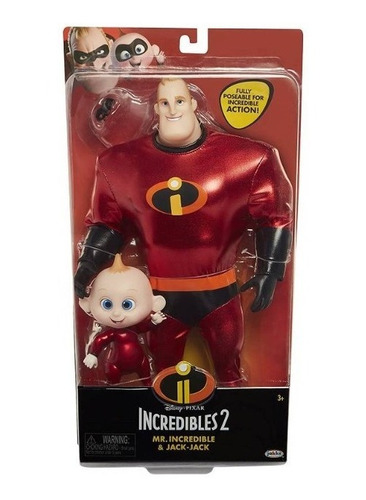 Muñecos Los Increibles 2 - Mr Increible Y Jack-jack