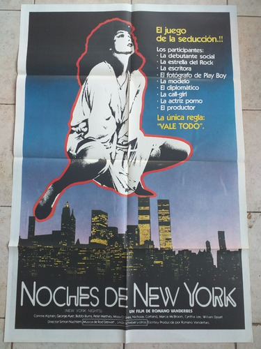Antiguo Afiche Cine - Noches De New York *
