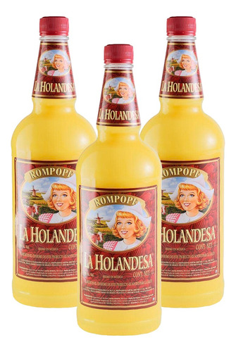 Pack De 3 Rompope La Holandesa 1000ml