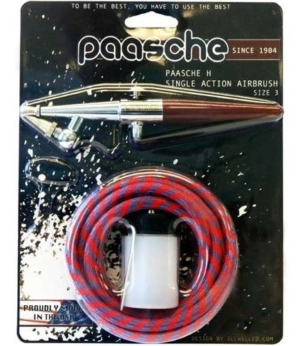 Aerógrafo Marca Paasche De Acción Sencilla H-card + Bonus