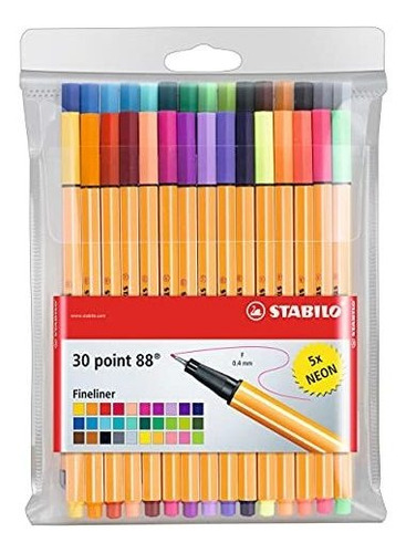 Stabilo Luckystar-56 Point 88 Fineliner Pens, 0.4 Mm - Set D