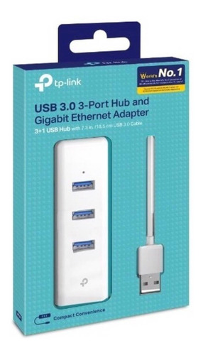 Imagen 3 de 5 de Hub Rj45 Usb 3.0 Adaptador Ethernet Gigabit Tp-link