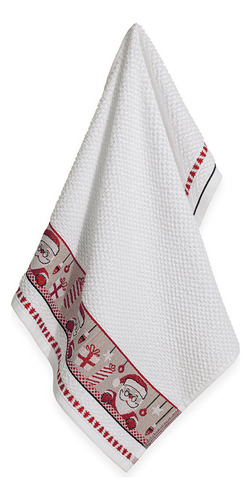 Kit Pano De Copa Prato Karsten Festivo Natal Branco 3 Pçs