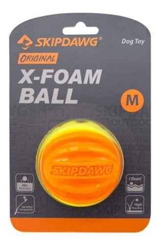 Juguete Pelota Para Perros Liviana Resistente X Foam Ball Color Naranja / Verde Lima