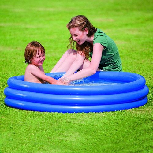 Pileta Inflable Infantil Redonda 102cm Bestway 3 Aros Azul