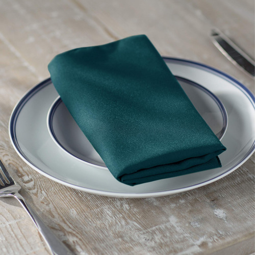 Paquete De 4 Servilletas Lavables 45 X 45 Cm Verde Azulado