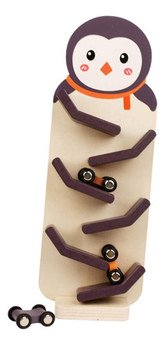 Rampa Para Automóvil De Madera Juguete Patrón De Pingüino