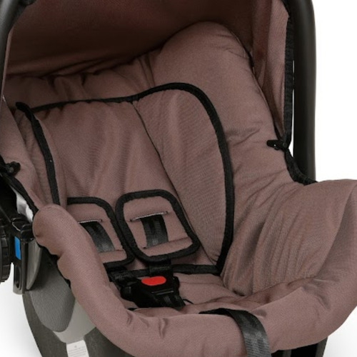 Cochecito Olympus con rejilla Baby Comfort Grid en color chocolate y chasis base de color negro