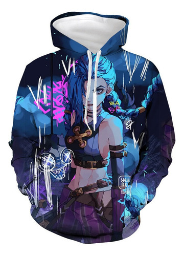 Arcano: Sudaderas De League Of Legends Disfraz De Jinx Vi