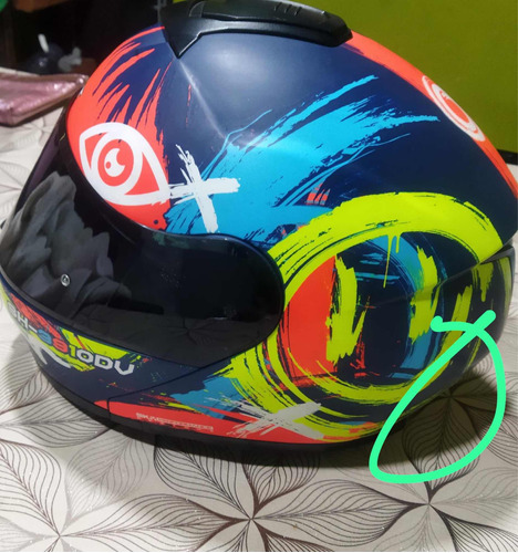 Casco Shaft Azul Neon