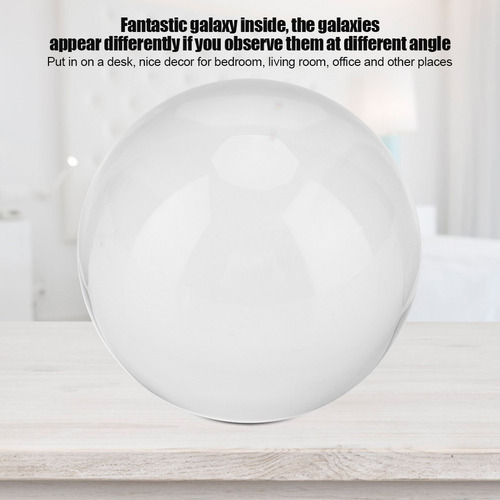 Bola De Cristal Transparente De 8 Cm, Esfera De Galaxias