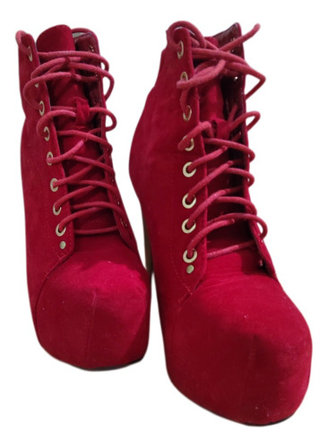 Botas Rojas Gamusa, Price Shoes, Delicacy Zapatos