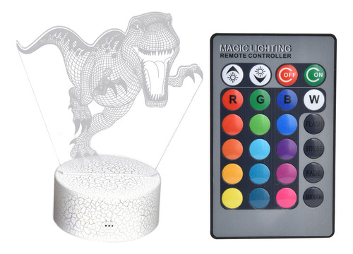 Led Con Efecto Visual 3d Dinosaur Night Para Habitación De N