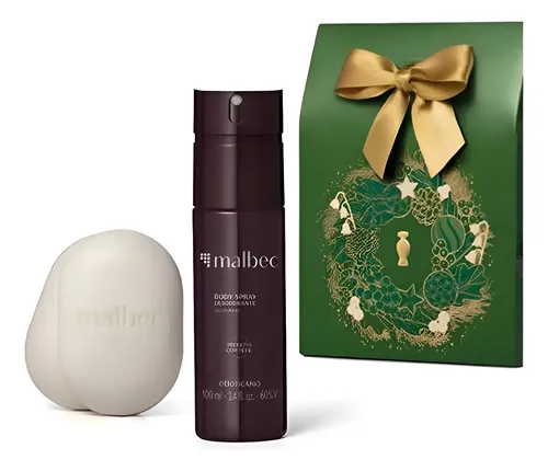 Malbec Body Spray + Sabonetes Natal 2025 O Boticário
