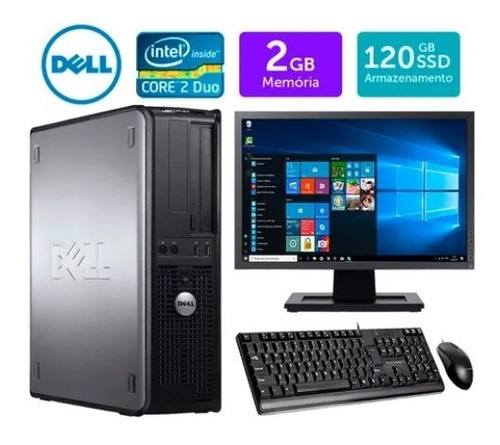 Pc Barato Dell Optiplex Int C2duo 2gb Ddr3 Ssd120 Mon17w