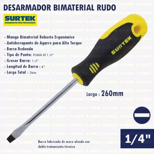 Destornillador amarillo barra redonda punta Torx® T20 Surtek