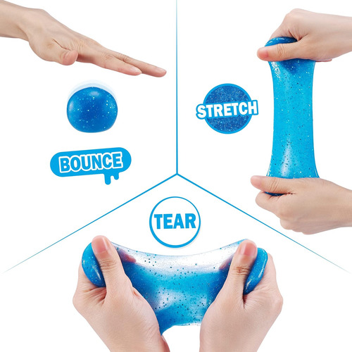 Oosh Putty 4 Pack Por Zuru, Gooey Slime Y Epic Stramar Slime