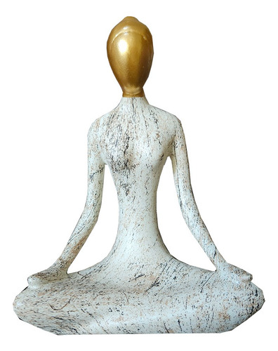 Escultura Yoga Figura 20x14x8 Cm Deco Meditacion Reiki