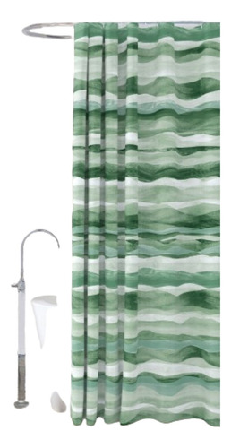 Cortina De Baño Teflonada Estampada Jean Cartier 180x180 Cm 