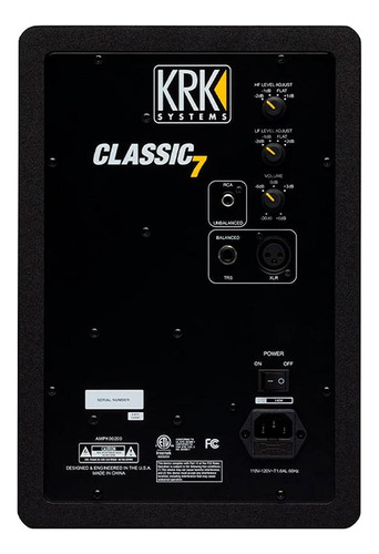 Monitor de estúdio KRK Systems ROKIT CLASSIC 7 220V 145W preto
