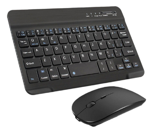 Kit Mini Teclado Y Mouse Bluetooth Rgb Recargable Esp Xinua