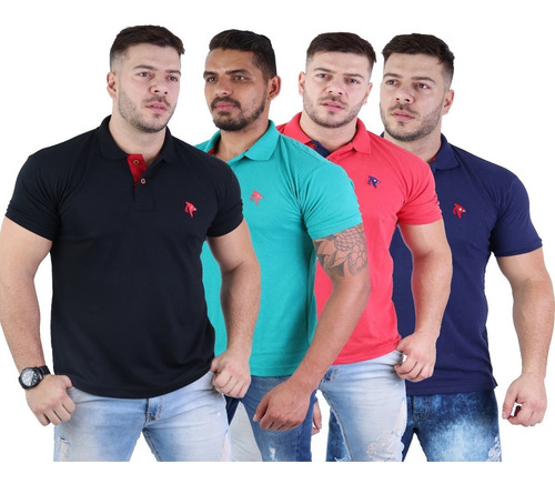 Revenda 05 Camisa Masculina Polo Plus Size Especial G1 Ao G3