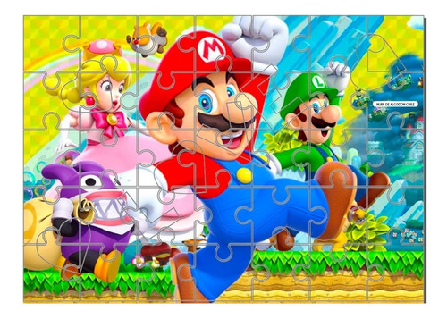 Puzzle Rompecabezas Mario Bros Y Amigos Dia Del Niño D1