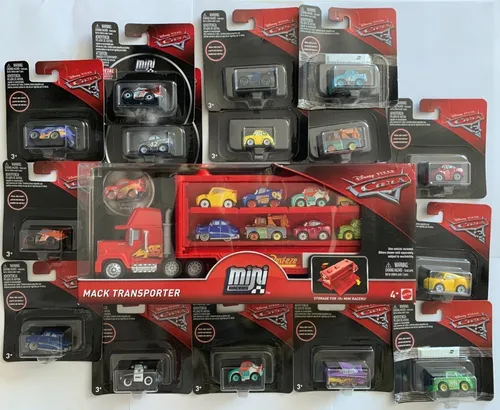 Disney Cars Coleccion 16 Mini Racers Mack Transportador